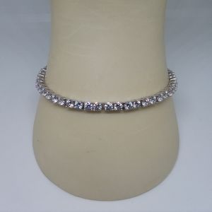 HSN's Absolute CZ Tennis Bracelet in Platinum over Sterling Silver